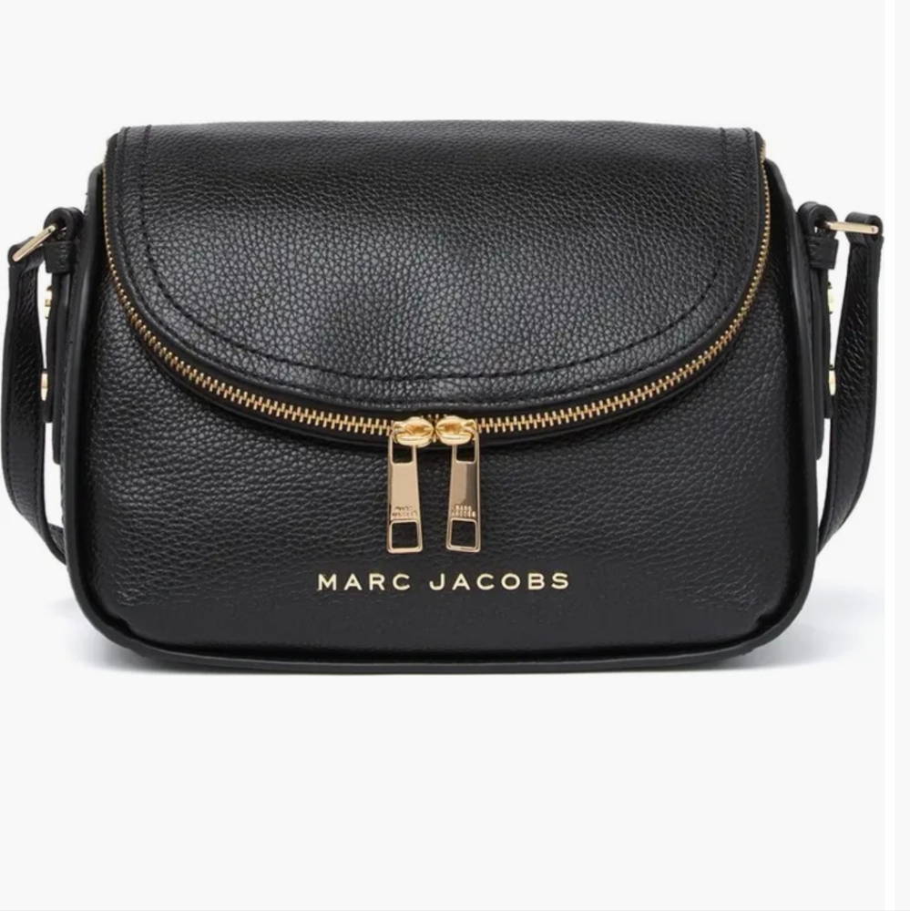 Marc Jacobs Black Pebbled Leather Groove Crossbody